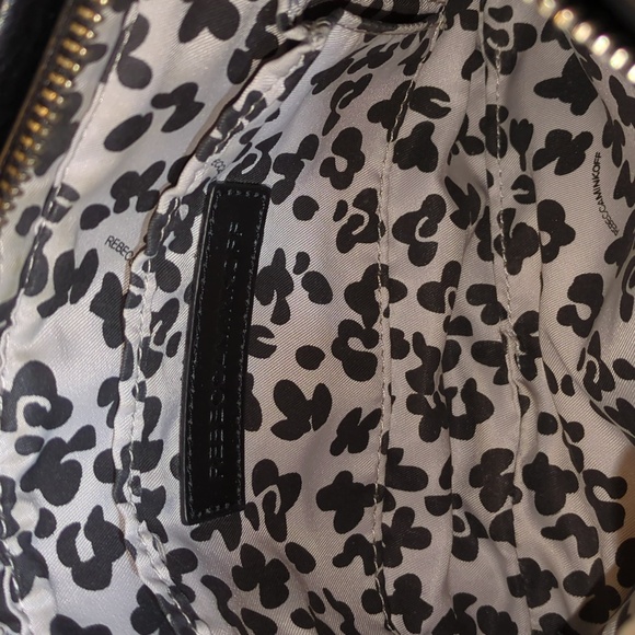 Rebecca Minkoff Black Genuine Leather Crossbody Bag W/ Silver Tone Hardware $55 - Picture 7 of 7